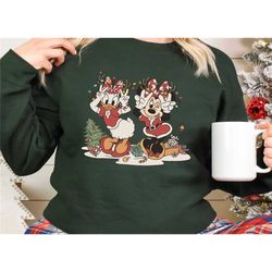 minnie daisy christmas shirt, disney christmas sweatshirt, disney