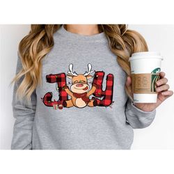 joy shirt, christmas sweatshirt, gift for christmas, reindeer