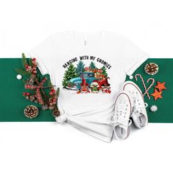 hanging with my gnomies shirt, christmas gnome tee,