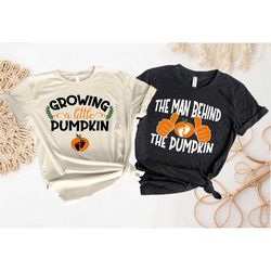 fall pregnancy shirt, growing a little pumpkin shirt,