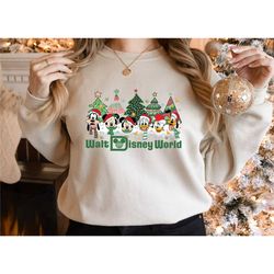 vintage walt disney world christmas sweatshirt, mickey and