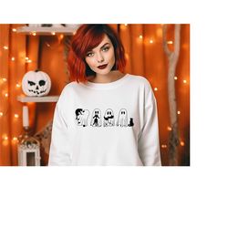 ghost and cats sweatshirt, black cats sweatshirt, cute ghost cats hoodie, halloween cat lover sweatshirt, halloween cat