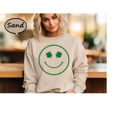 st. patrick's day shamrock face sweatshirt, st. patrick face sweatshirt, retro st patrick's day sweatshirt, gift hoodie