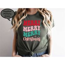 merry merry merry christmas shirt, retro merry christmas t-shirt, cute merry christmas tee, retro christmas shirt, chris