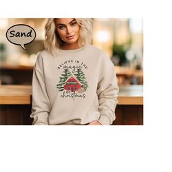 believe in the magic of christmas sweatshirt, christmas magic sweatshirt, cute christmas gift hoodie, believe in the mag