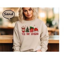 tis the season sweatshirt, christmas season sweatshirt, christmas vibes sweatshirt, christmas holiday hoodie, merry chri