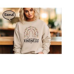 choose kindness sweatshirt, floral mental health sweatshirt, self growth hoodie, positive vibes sweatshirt, floral motiv