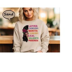 latina chingona bonita cabrona sweatshirt, mujer latina sweatshirt, funny latina women hoodie, hispanic heritage month s