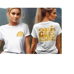 in september we wear gold shirt, childhood cancer awareness t-shirt, gold ribbon shirt, pediatric nurse shirt, childhood