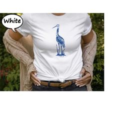 blue heron shirt, vintage blue heron t-shirt, gift tee for birdwatcher, great blue heron shirt, bird nerd shirt, bird lo