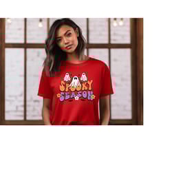 spooky season shirt, boo shirt, spooky vibes shirt, cute halloween tee, ghost shirt, halloween lover t-shirt, halloween