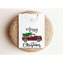 farm fresh christmas trees truck shirt, christmas toddler shirt, christmas family shirt, red truck christmas shirt, chri