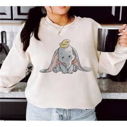 disney classic dumbo baby elephant t-shirt, cute dumbo portrait tee, disneyland trip family matching outfits shirt, wdw