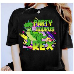 funny disney toy story shirt, party saurus rex shirt, toy story dinosaur shirt, disneyland trip family outfits shirt, di