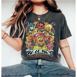 vintage disney muppets show shirt, the muppets shirt, the electric mayhem and dr teeth t-shirt, disneyland trip family m