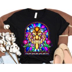disney beauty and the beast stained glass window shirt, disneyland family vacation  trip  gift shirt, walt disney world