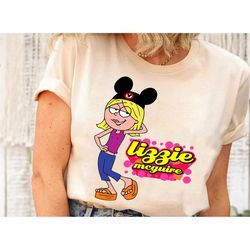 disney lizzie mcguire custom mickey ear animated lizzie pose t-shirt, disneyland matching outfits, disneyland family par