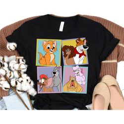 vintage disney oliver and company retro 90s shirt, oliver, dodger, tito, georgette, francis, einstein, rita, disneyland