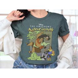 disney the emperor's new groove group shot cartoon poster t-shirt, disney birthday party tee, disneyland trip family mat