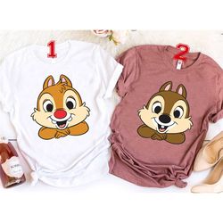 vintage disney chip dale big face shirt, cute chip 'n dale retro 90s rescue rangers shirt, disneyland wdw trip family ou