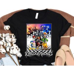 disney kingdom hearts throne t-shirt, kingdom hearts group poster shirt, disneyland wdw trip family  matching outfits, m