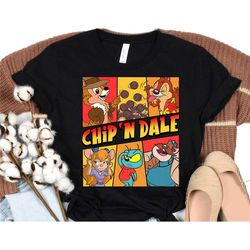 vintage disney chip 'n dale rescue rangers shirt, chip n dale shirt characters retro 90s shirt, disneyland wdw trip fami