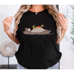 disney the jungle book mowgli and baloo t-shirt, the jungle book shirt, disneyland trip family matching outfits, magic k