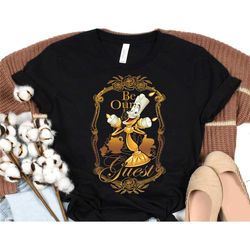 disney beauty and the beast be our guest graphic t-shirt, disney lumiere shirt, disneyland trip family matching outfits,