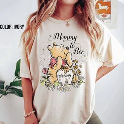 personalized mommy to bee shirt, disney pooh mommy shirt, pregnancy reveal, gift for mom, custom mom shirt, mama shirt,n