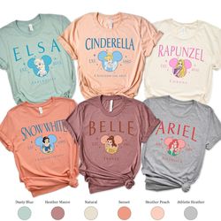 personalized disney princess shirt, disney princess mickey ears, matching family princess, disneyworld family shirt, dis