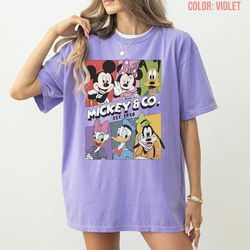 retro vintage disney shirt, retro mickey and co, disneyworld shirts family mickey and friend