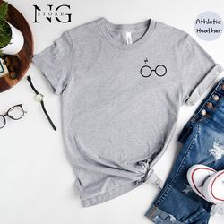 pocket glasses shirt, harry potter fan, potter glasses shirt, harry potter gifts, harry potter shirt, wizard pocket tee,