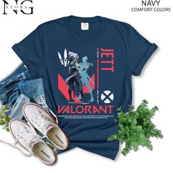 jett valorant shirt, agent valorant shirt, sweatshirt, hoodie, birthday gift for gamer, gamer inspired, valorant merch,