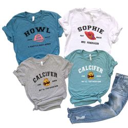 wizard howl shirt, custom shirt, jenkins pendragon, port haven shirt, moving castle shirt, anime shirt, calcifer shirt,