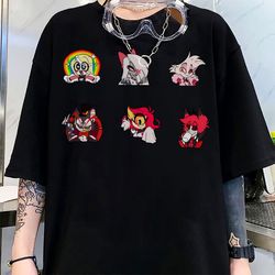 hazbin hotel characters shirt, angel dust shirt, helluva boss shirt, hazbin hotel shirt, cartoon shirt, lucifer shirt, a