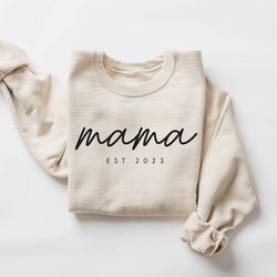 personalized mama est shirt mom gift for mothers, mother's day gift, mama sweatshirt, mom shirt, mom life shirt, mom hoo
