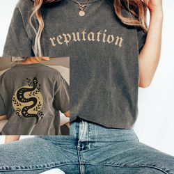 reputation snake shirt, karma shirt, karma is a cat, music fans shirt, gift for book lover, pop music mer