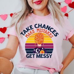 take chances make mistakes get messy unisex t-shirt, miss frizzle shirt, magic school bus shirt, messy teacher shirt, ba