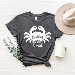 if crabby please return to beach shirts, crab lover gift, beach trip shirt, summer tee, ocean lover shirt, animal lover