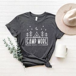 camp more worry less sweatshirt, camp sweater, camp life leopard shirt, camping crew shirt, camping shirt, leopard hoodi