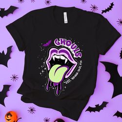ghouls just wanna have fun shirt, retro halloween shirt, vampire lips, ghouls night out shirt, gifts for ghouls, retro h