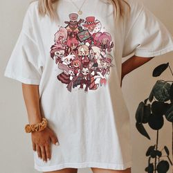 hazbin hotel vivziepop series shirt, lucifer morningstar shirt, animated, alastor cartoon shirt, alastor angel dust luci