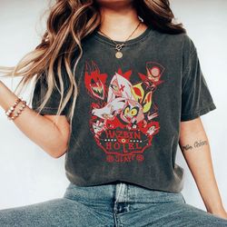 hazbin hotel vivziepop shirt, angel dust morningstar shirt, animated series, hazbin hotel shirt, alastor angel dust luci