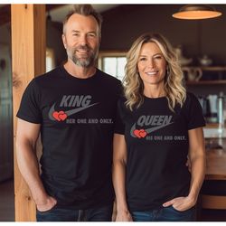 king and queen valentine's day shirt, matching love couples shirts, queen shirt