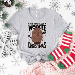 wookie christmas t-shirt, chewbacca shirt, star wars shirt, disney shirt, christmas shirt, kids shirt, star wars gifts,