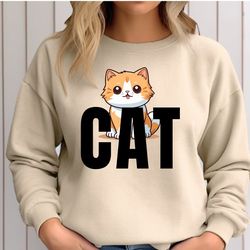 love cats sweatshirt, cat lover gift, gift for wife, family cats lover cat owner sweatshirt, cat mom shirt, pet ow