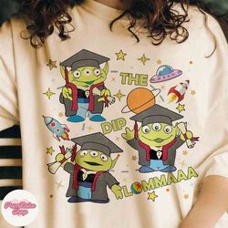 aliens graduation t-shirt, disney toy story the diploma graduated shirt, class of 2024, disney graduation tee, d