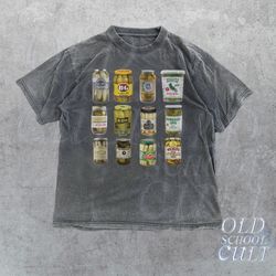 vintage canned pickles 90s t-shirt, retro pickle graphic shirt, pickle lovers shirt, y2k aesthetic shirt, oversized unis