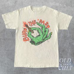 vintage y2k burn graphic shirt, retro 90s past oversize shirt, trendy oversize tee, 2000s cute shirt gift, flame shirt,
