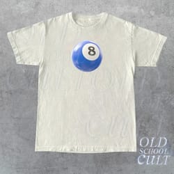 vintage blue 8 ball 90s graphic t-shirt, retro billard relaxed shirt, y2k lucky tee, cool 80s billard gift, y2k clothing